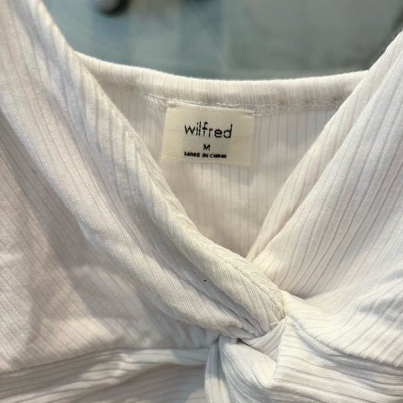 Never worn Aritzia - white cropped Wilfred top New - Picture 4 of 6